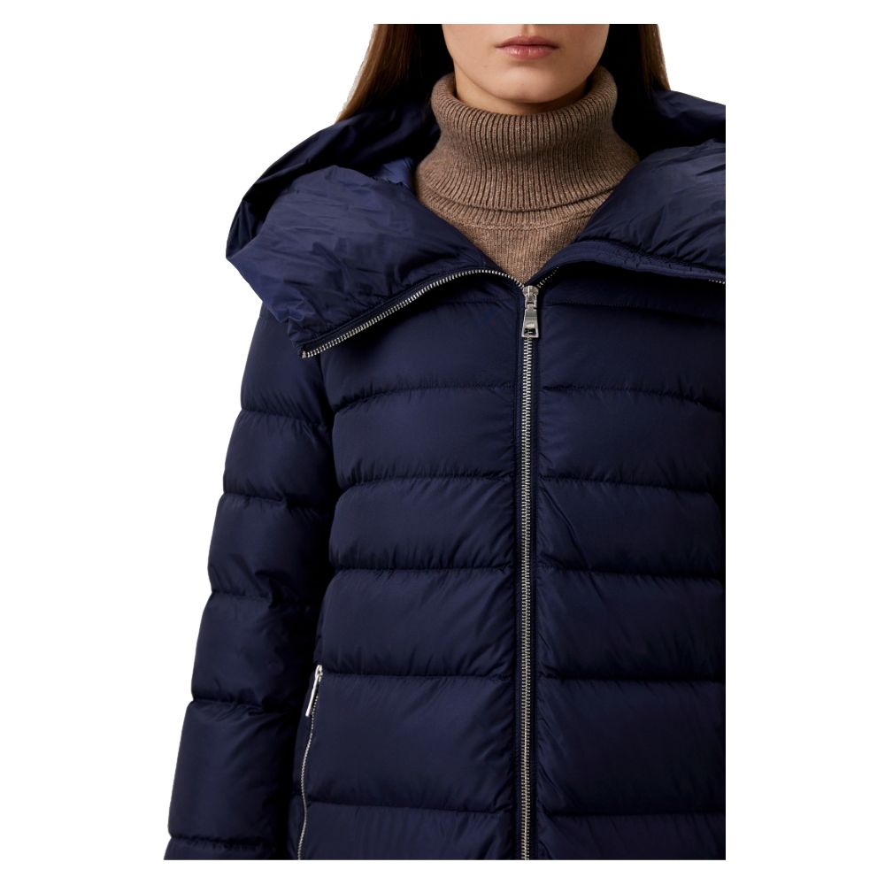 Blaue Nylon Damenjacke
