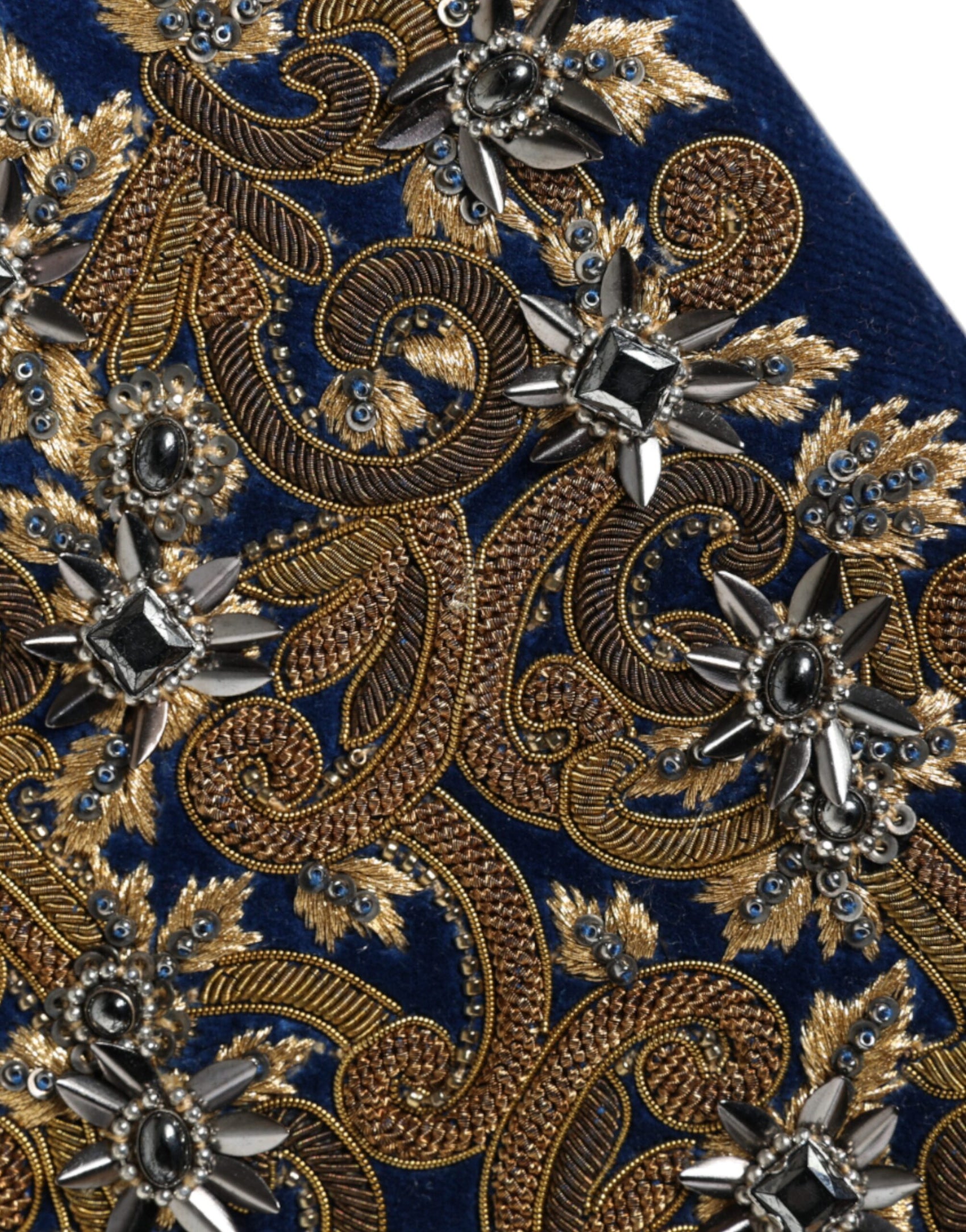 Blaue Clutch aus Samt mit Goldrahmen, für Abendveranstaltungen, Partys