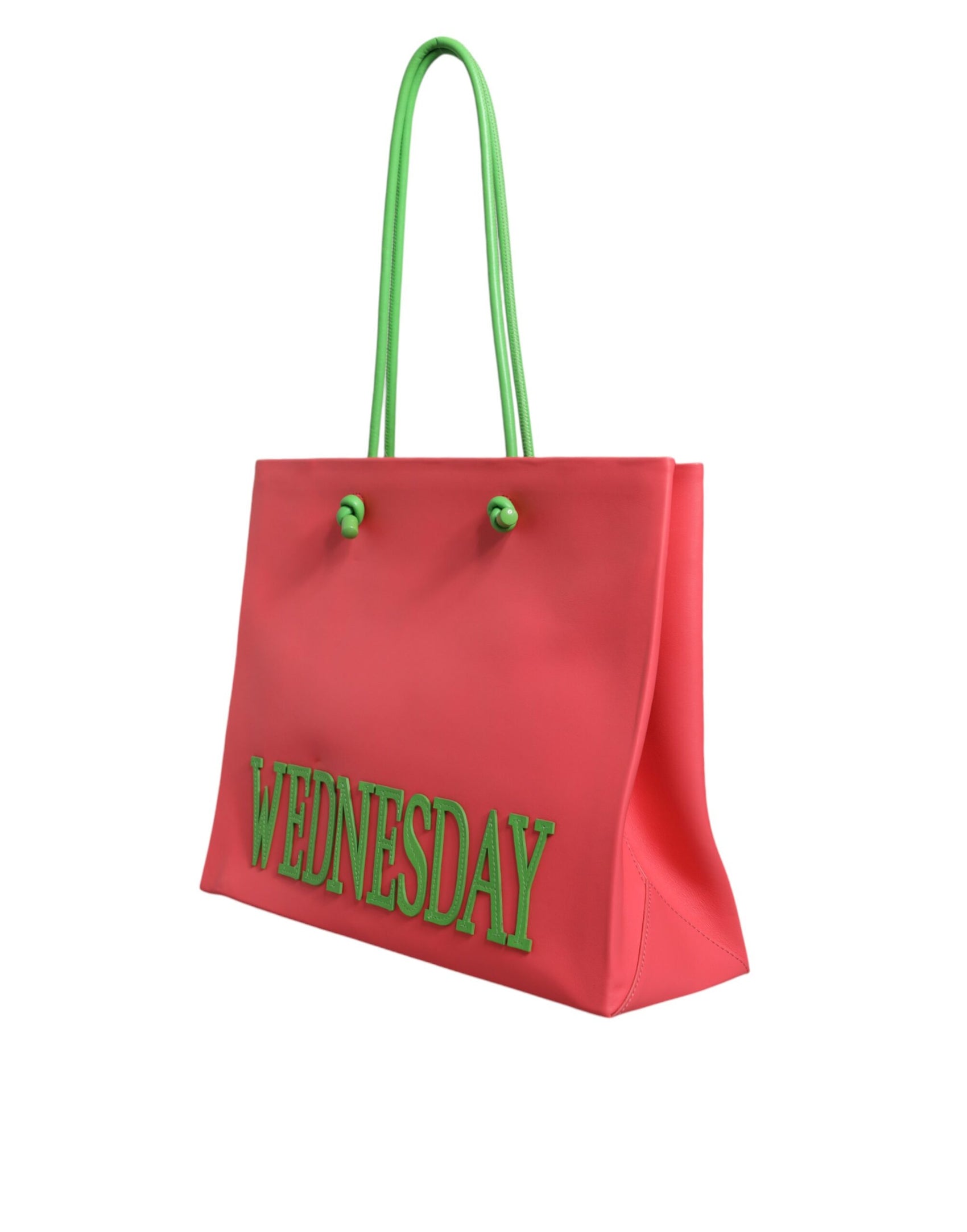 Pinke Einkaufstasche „Weekend Wednesday“ aus Leder
