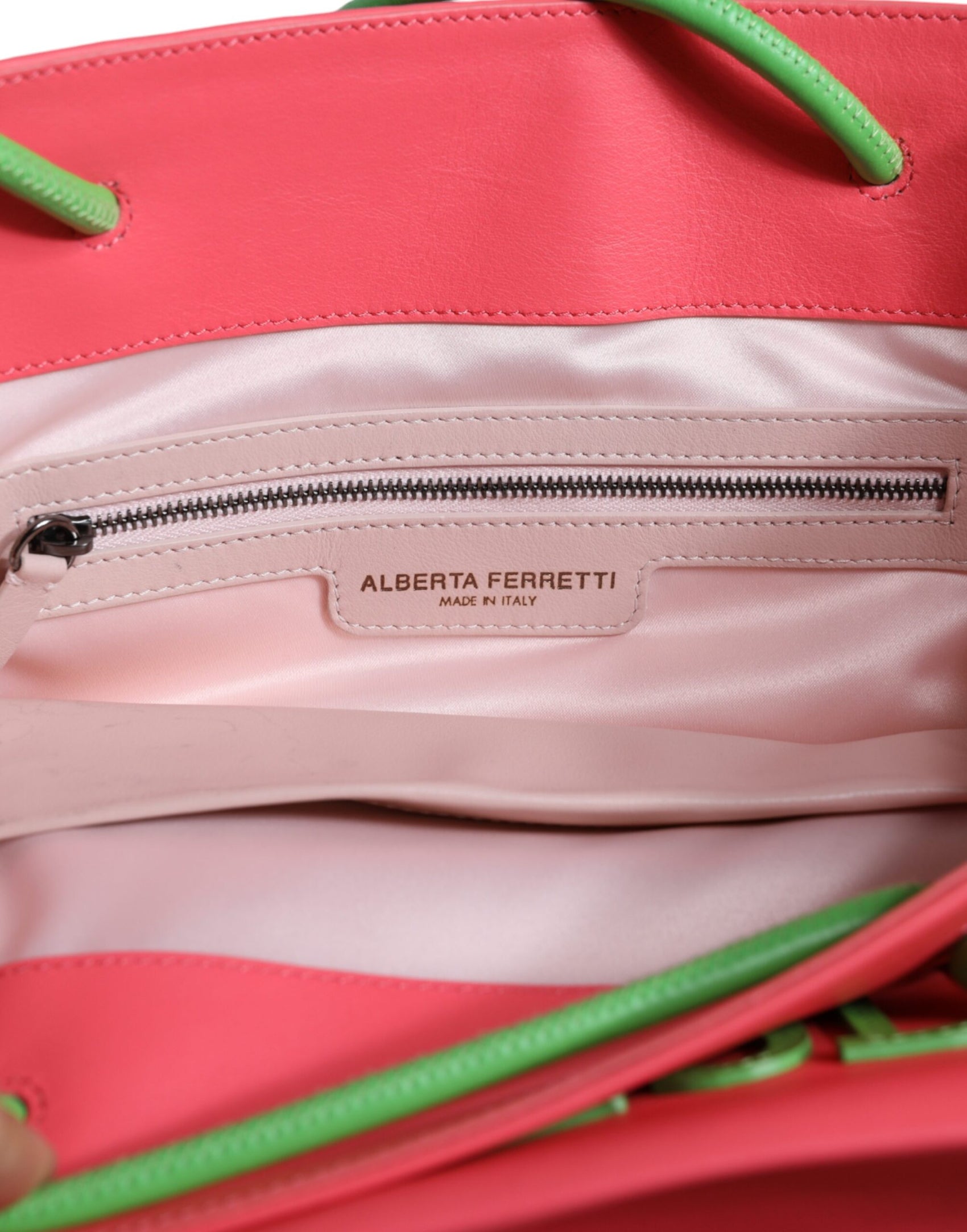 Pinke Einkaufstasche „Weekend Wednesday“ aus Leder