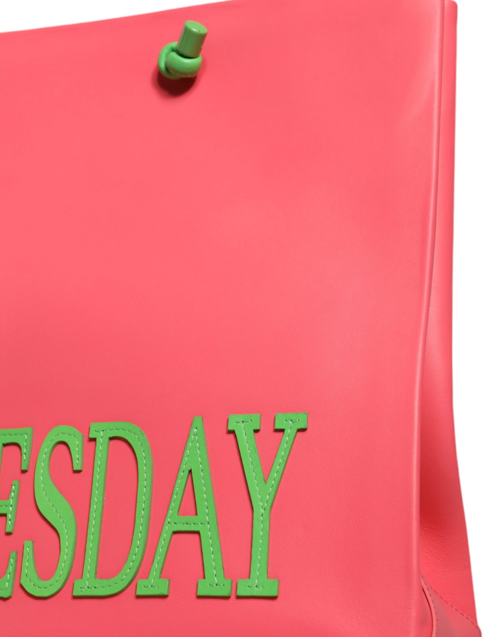 Pinke Einkaufstasche „Weekend Wednesday“ aus Leder