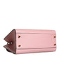 Pink Small Top Handle Grainy Calf Leather Crossbody Bag