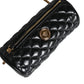 Black Mini Quilted Lambskin Leather Crossbody Sling Bag