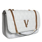 White Mini Nappa Leather Crossbody Shoulder Bag