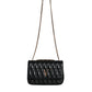 Black Mini Nappa Leather Crossbody Shoulder Bag