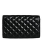 Black Quilted Nappa Leather Crossbody Shoulder Bag