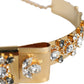 Gold Tone Crystal Embellished Women Waist Chain Belt