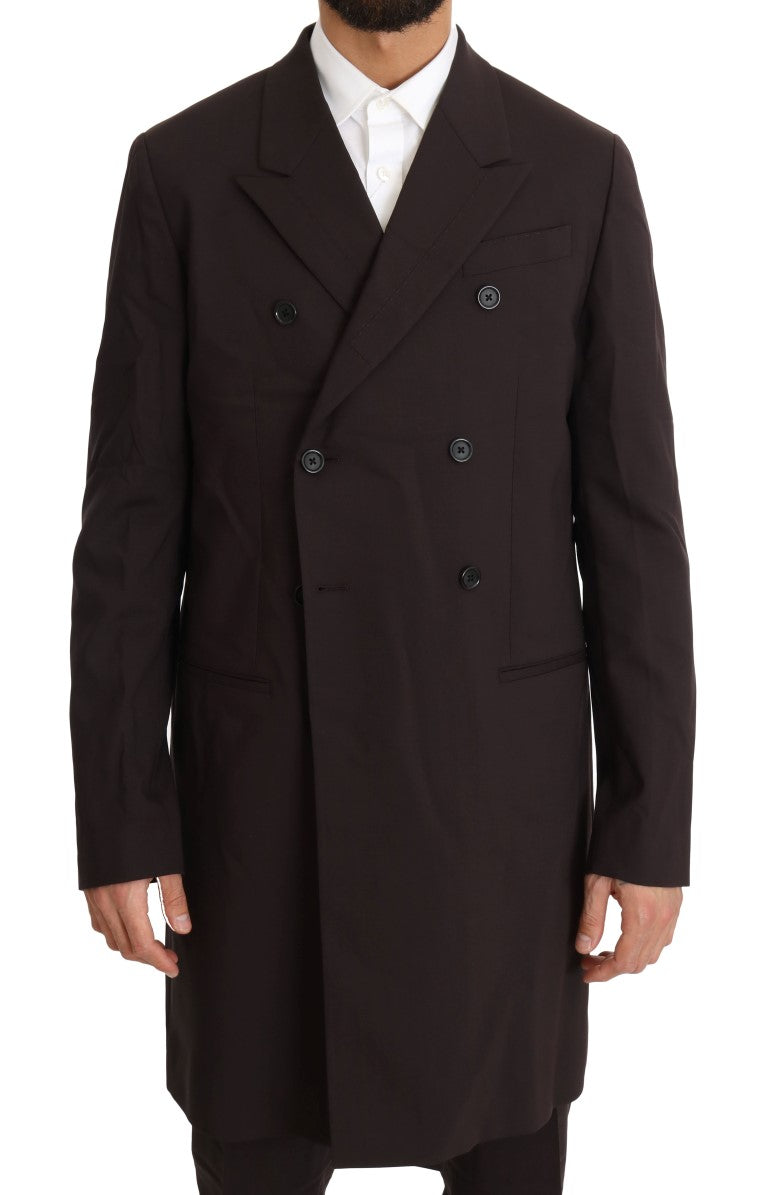 Elegante abito doppiopetto bordeaux