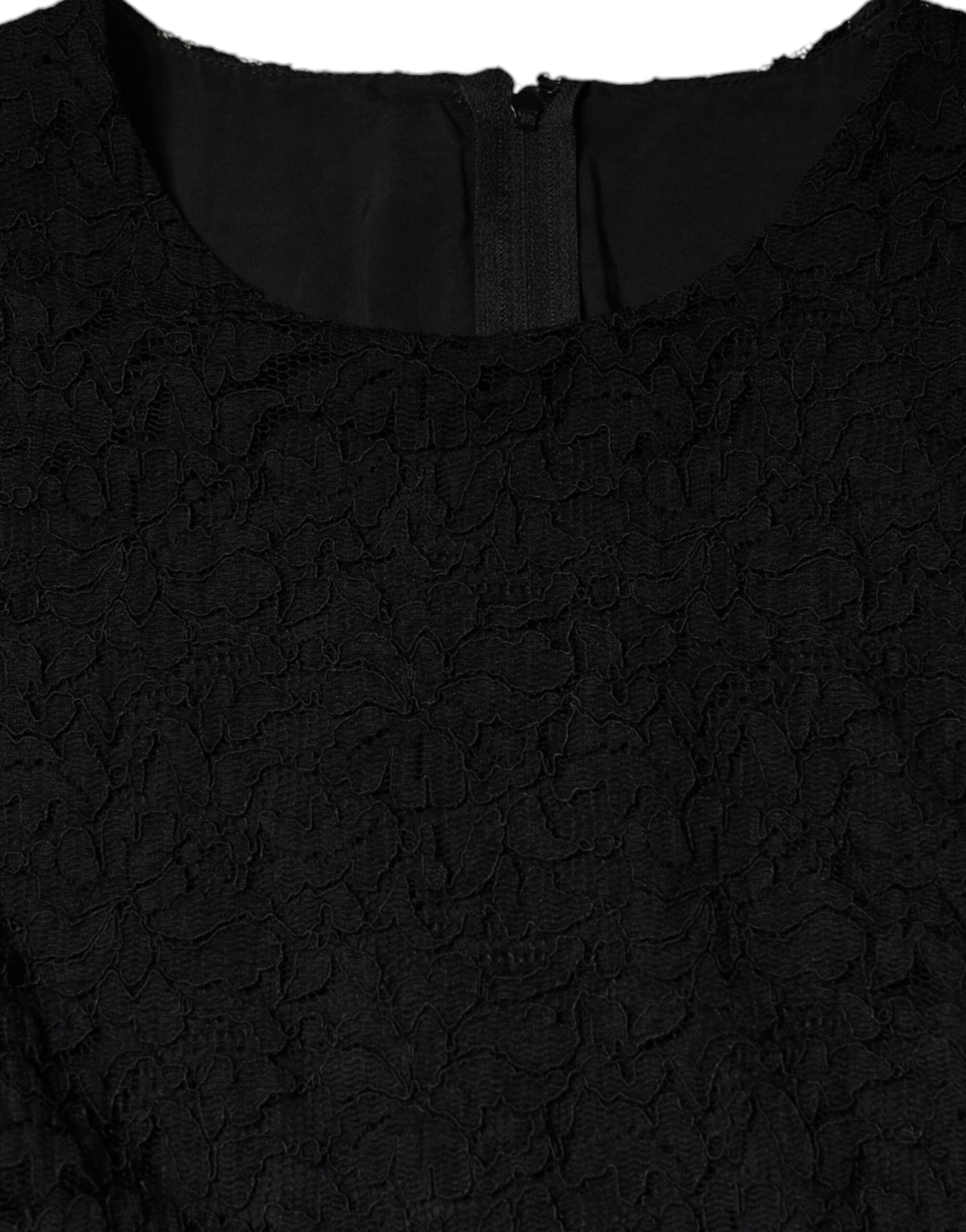 Abito tubino in cotone nero lungo fino al ginocchio
