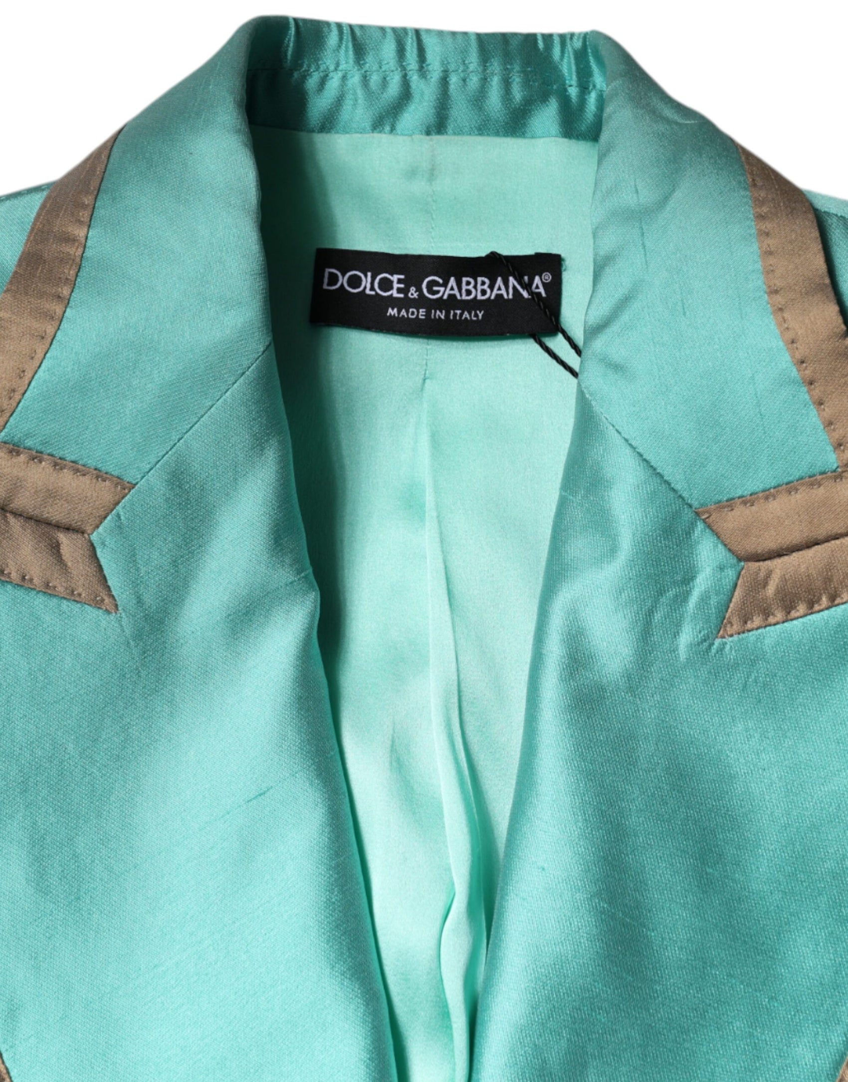 Giacca blazer monopetto verde metallizzato