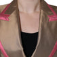 Metallic Brown Double Breasted Blazer Jacket