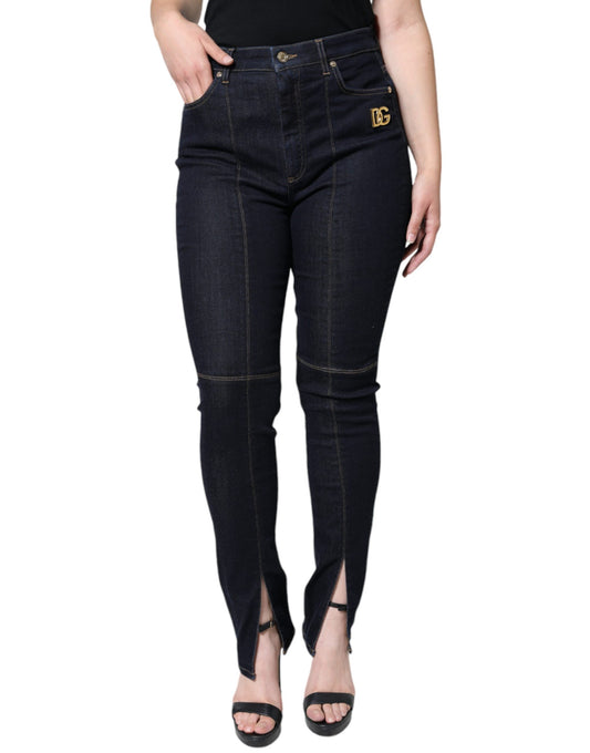 Schwarze Skinny-Jeans aus Baumwollmischung