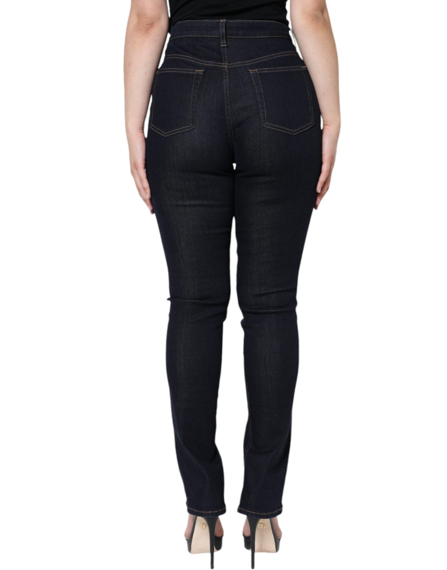 Schwarze Skinny-Jeans aus Baumwollmischung