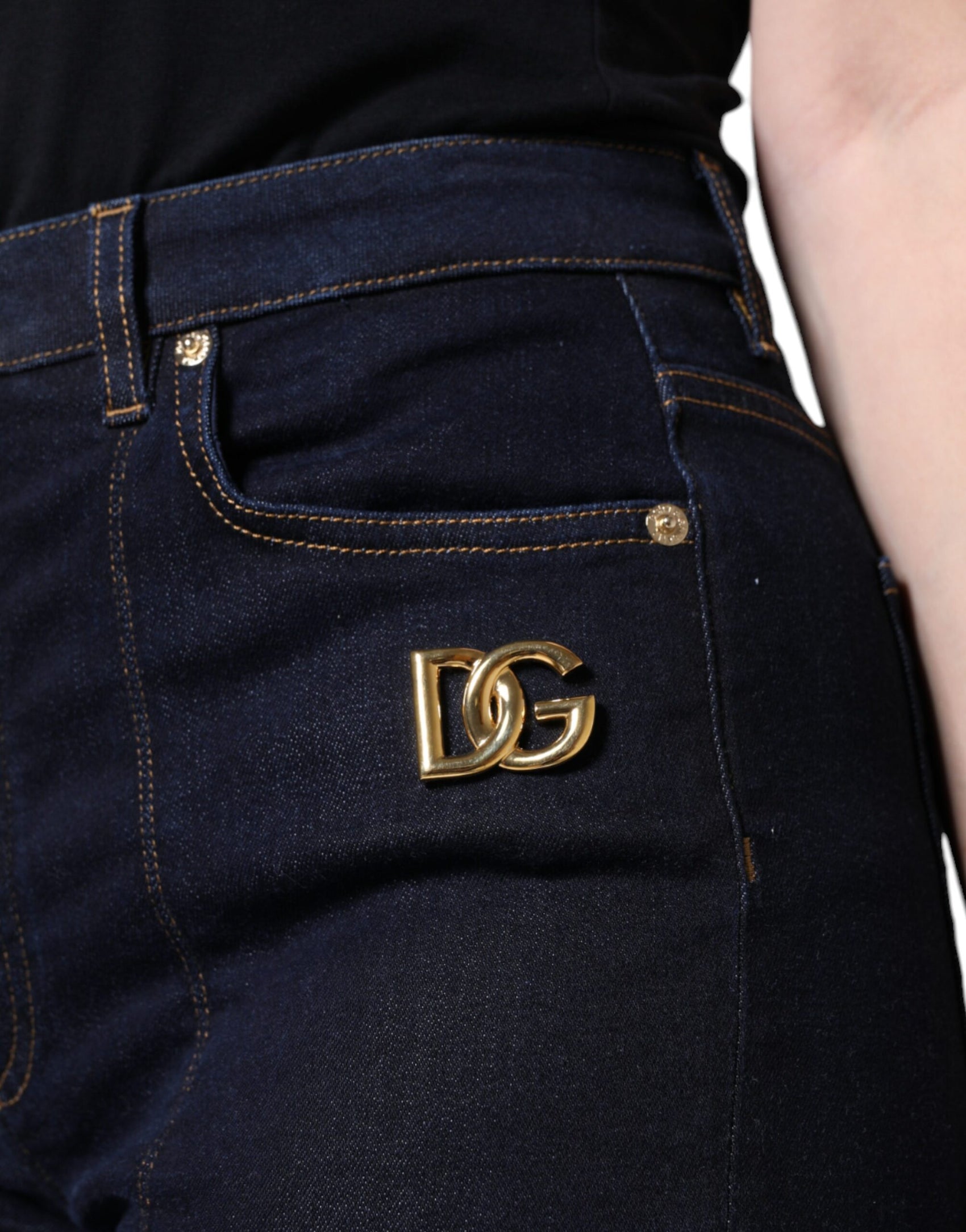 Schwarze Skinny-Jeans aus Baumwollmischung
