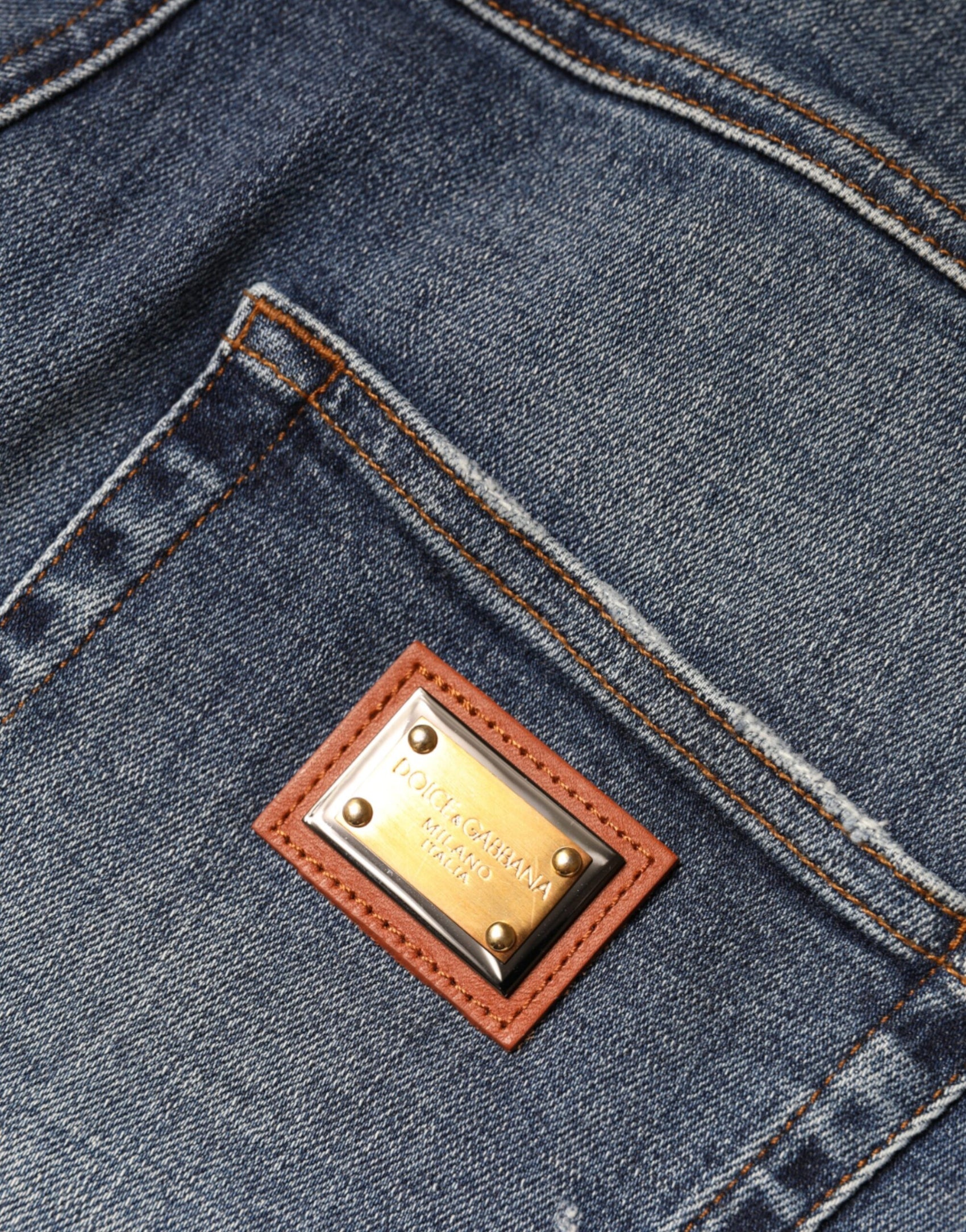 Dunkelblaue Skinny-Jeans aus zerfetzter Baumwolle