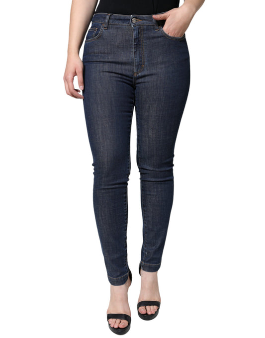 Jeans skinny in cotone QUEEN blu scuro