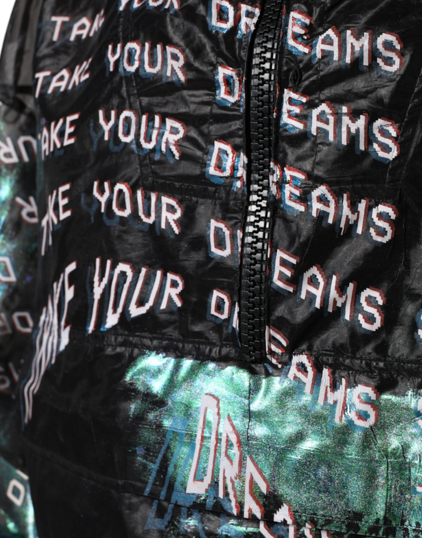 Felpa con cappuccio e stampa multicolore