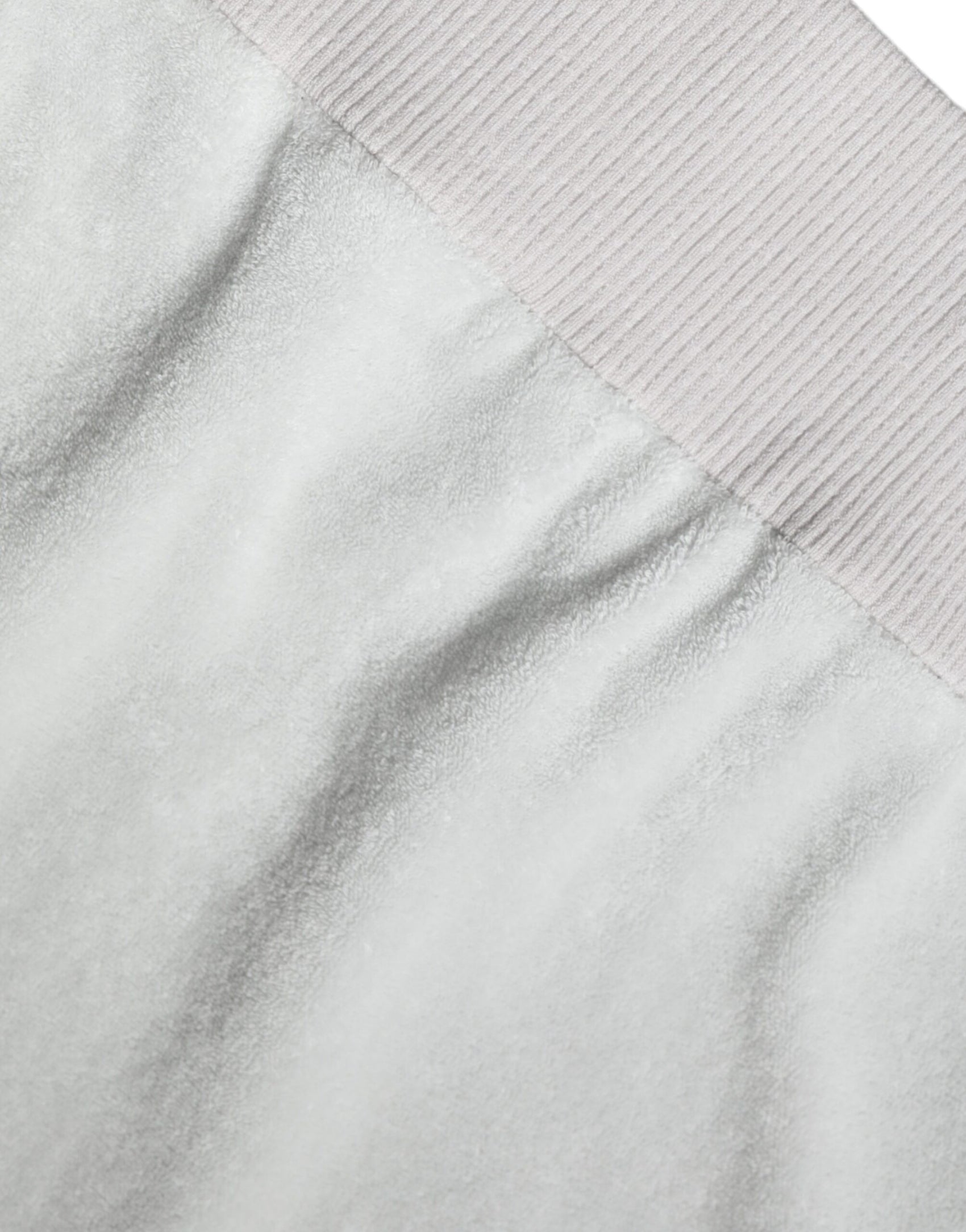 Maglione girocollo elasticizzato in nylon bianco