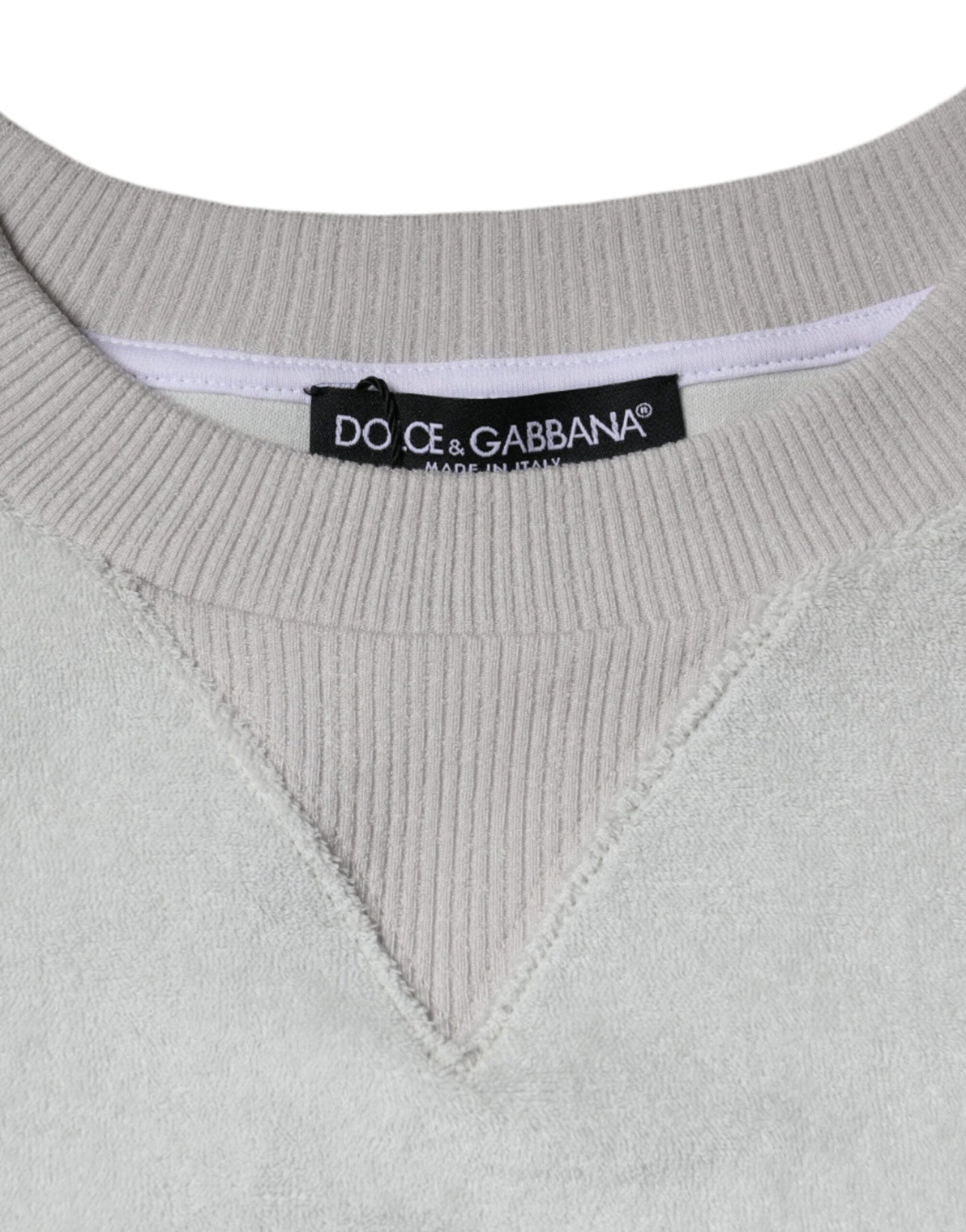 Maglione girocollo elasticizzato in nylon bianco