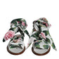 Multicolor Floral Print Ankle Wrap Sandals Shoes