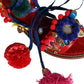 Multicolor Pom Pom Fur Wrap Sandals Shoes