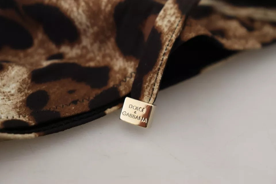 Costume da bagno con stampa leopardata marrone, slip bikini