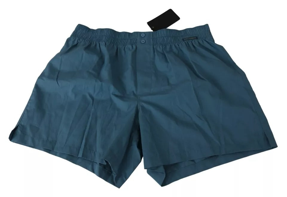 Boxer Shorts Intimo Regular in Cotone Blu