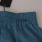 Blaue Boxershorts aus Baumwolle in regulärer Passform