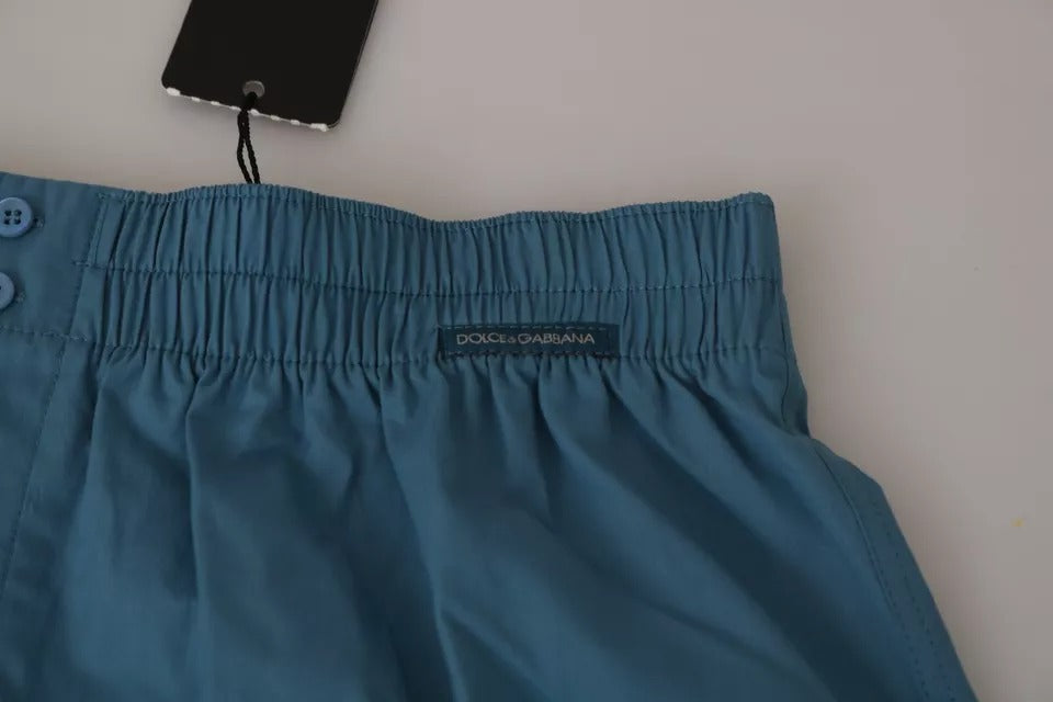 Blaue Boxershorts aus Baumwolle in regulärer Passform