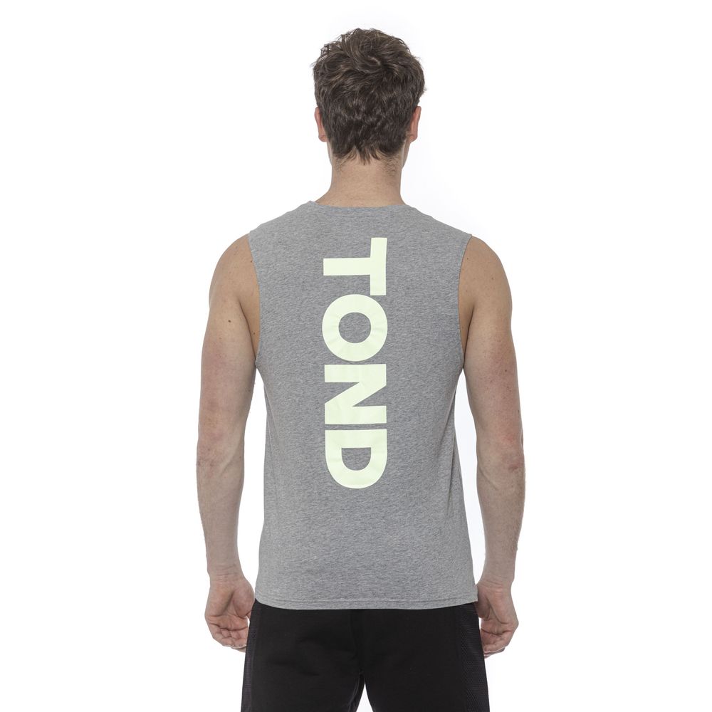 Gray Cotton Men's Tank Top