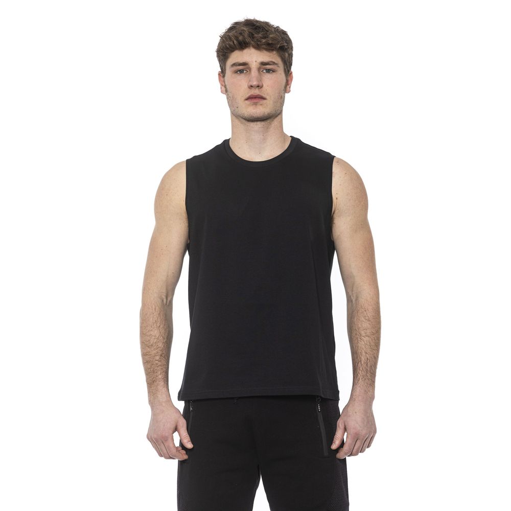 Black Cotton Men's Tank Top