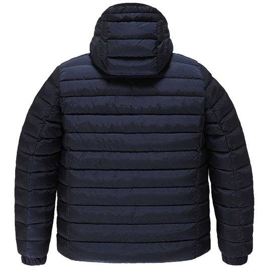 Blue Nylon Men Jacket