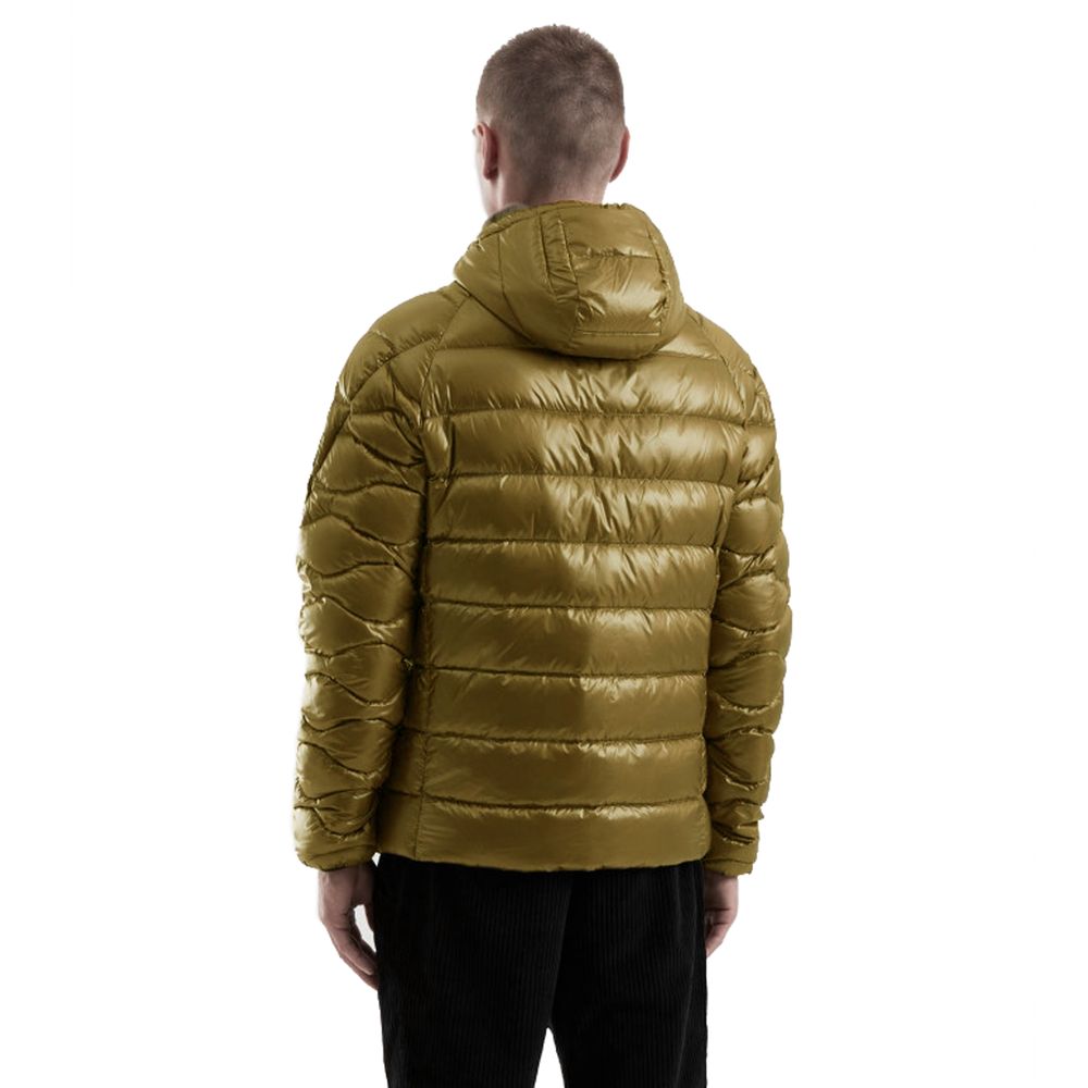 Yellow Nylon Men's Down Jacket