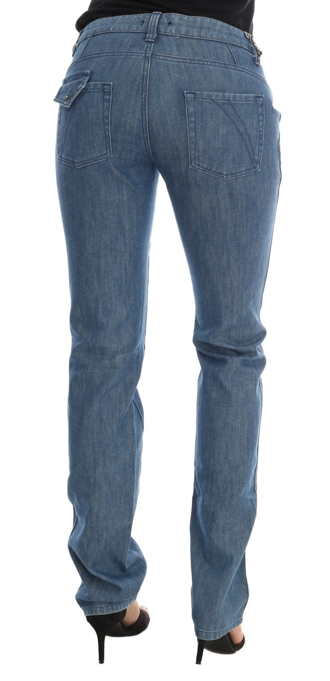 Superschmale Jeans aus Baumwolle in blauer Waschung
