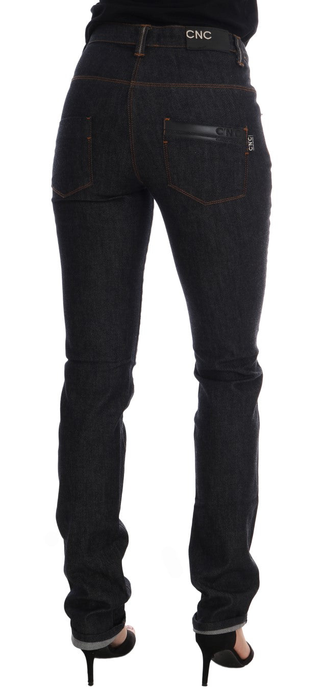 Elegante dunkelblaue Super Slim Jeans