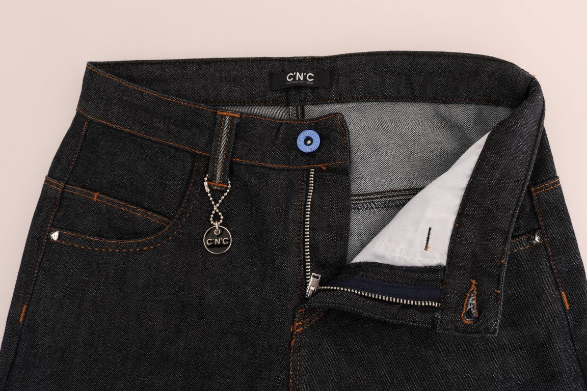 Elegante dunkelblaue Super Slim Jeans