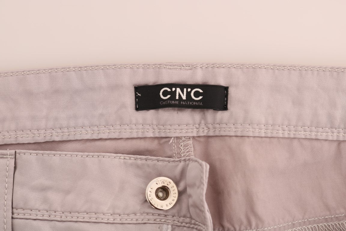 Schicke beige Slim Fit Designer Jeans