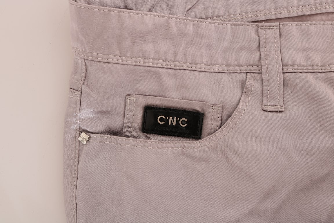 Schicke beige Slim Fit Designer Jeans