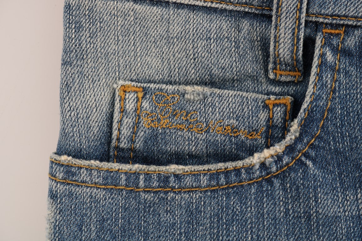 Schicke blaue Slim Fit Designer Jeans