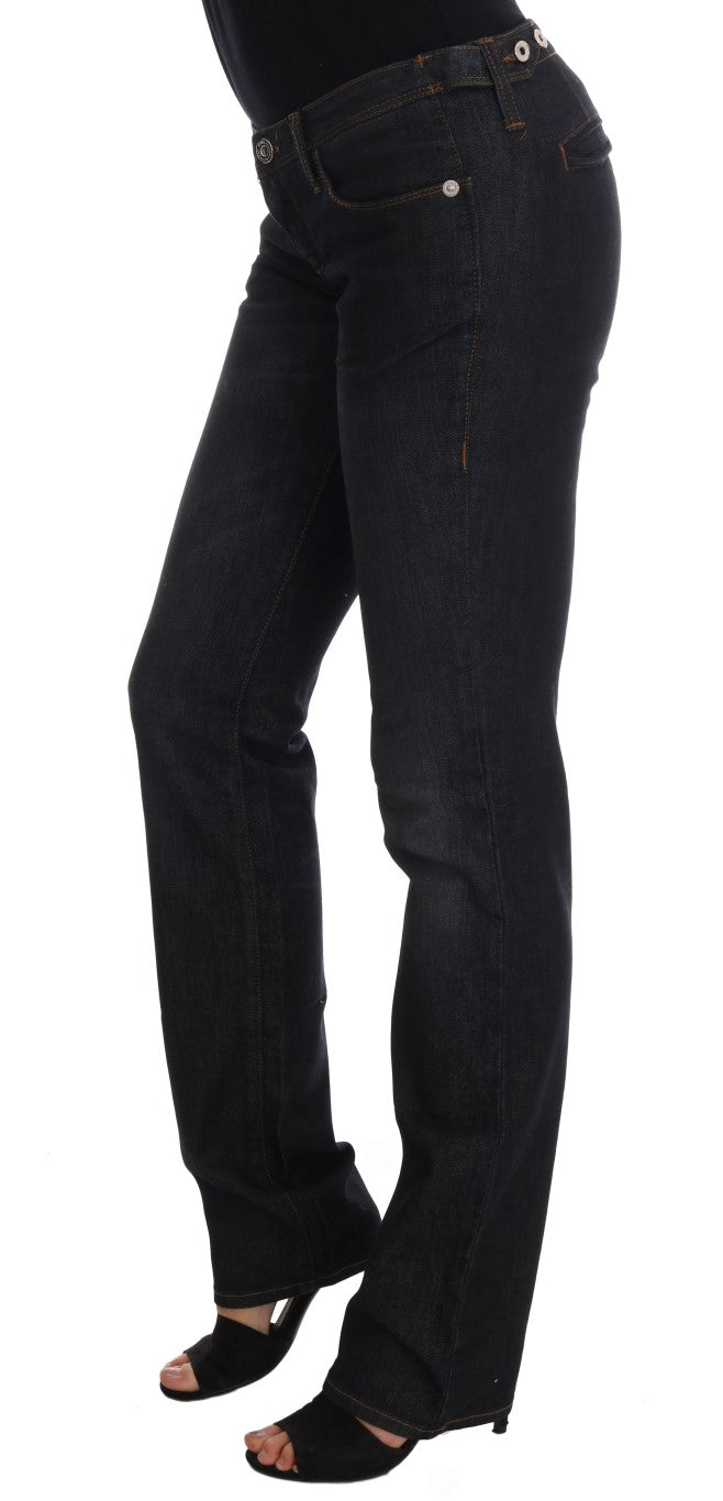 Svelte Dunkelblaue Slim Fit Jeans