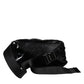 Black Nylon Fabric Belt Waist Fanny Pack Bag