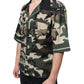 Mehrfarbiges Camouflage Button-Down-Freizeithemd für Herren