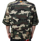 Mehrfarbiges Camouflage Button-Down-Freizeithemd für Herren