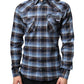 Mehrfarbig kariertes Slim Fit-Hemd mit Paradiso-Patch