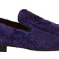 Plush Purple Sheep Fur Loafers