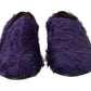 Plush Purple Sheep Fur Loafers