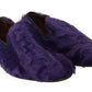 Plush Purple Sheep Fur Loafers