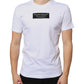 Weißes lässiges T-Shirt aus Baumwolle mit DG-Applikation