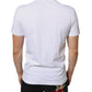 Weißes lässiges T-Shirt aus Baumwolle mit DG-Applikation