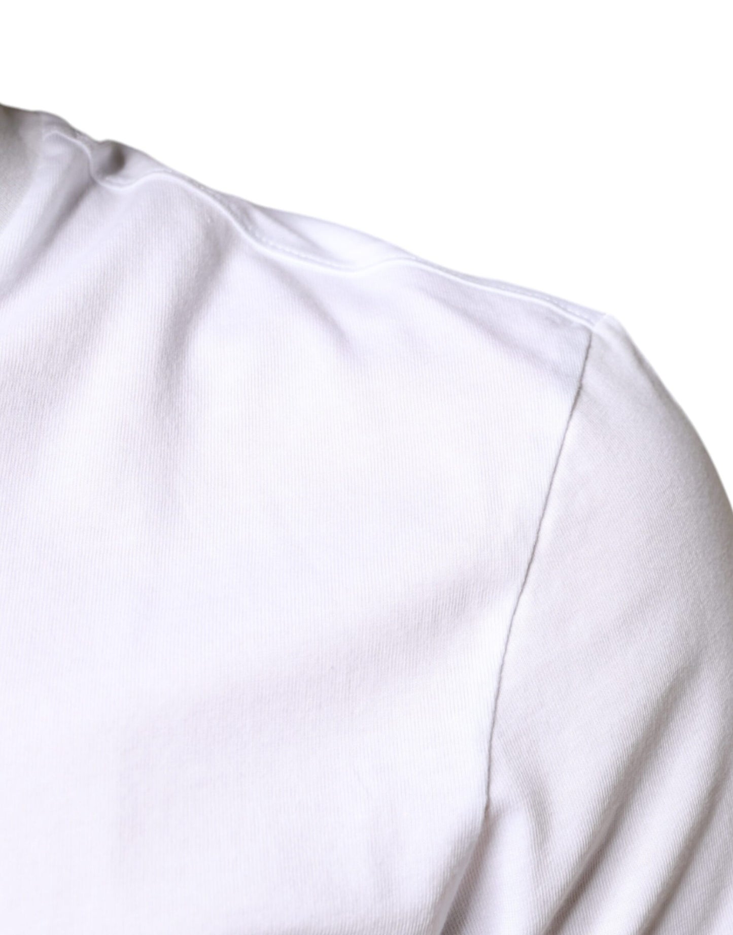 Weißes lässiges T-Shirt aus Baumwolle mit DG-Applikation